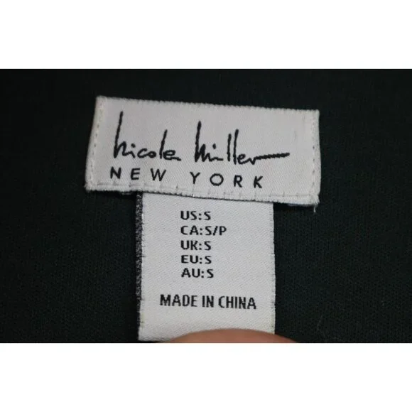 Nicole Miller Dark Green Satin Wrap Dress-Size Small-Fairy-Whimsigoth - Picture 7 of 13